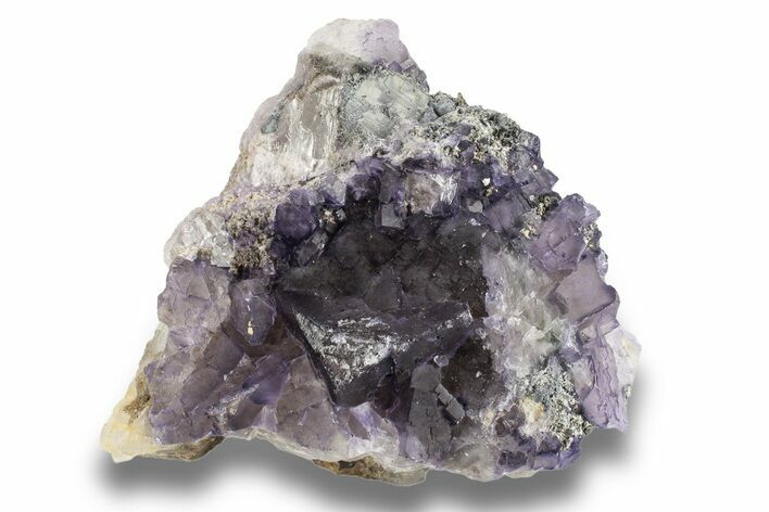 Purple Cubic Fluorite Crystal Cluster - Cave-In-Rock #246729